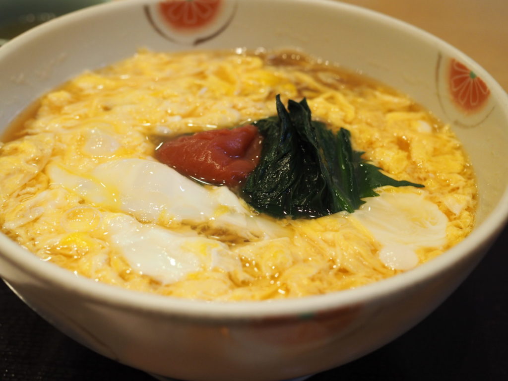 紀州梅卵とじ蕎麦